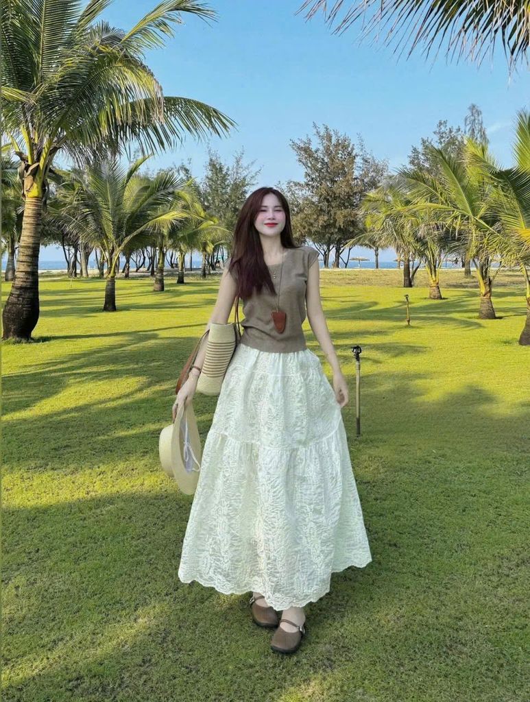 VGU0091 - Set Chân Váy Xòe + Áo Thun