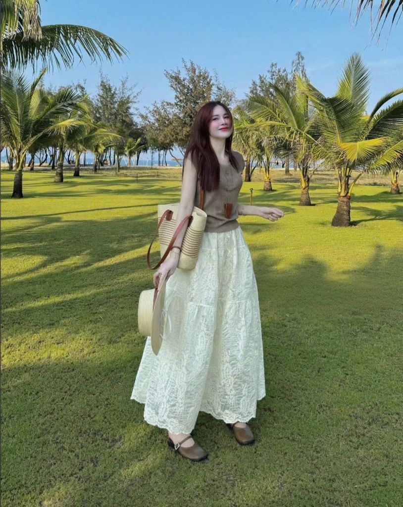 VGU0091 - Set Chân Váy Xòe + Áo Thun