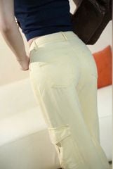 VGU0154-Quần jean túi hộp Kem (quần lẻ)