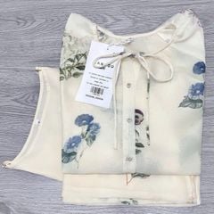 TB8144 SET TƠ HOA QUẦN SHORT (KEM)