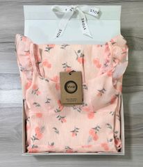 VRA0598 - ĐẦM CAM HỌA TIẾT HOA