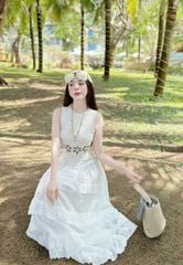 VGU0204 - ĐẦM TÙNG XÒE THÊU HOA
