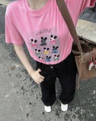 VGU9432-Set áo micky hồng , quần jean CC (2 món)