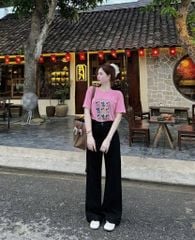 VGU9432-Set áo micky hồng , quần jean CC (2 món)