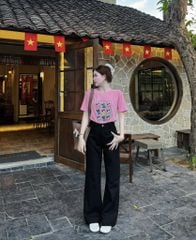 VGU9432-Set áo micky hồng , quần jean CC (2 món)