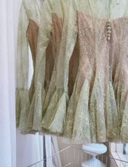 VGU0235 ĐẦM REN XANH TK TAY LOE CAO CẤP