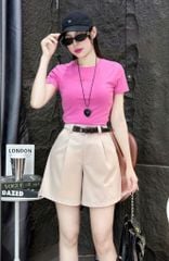 VGU0229 SET ÁO HỒNG FOENI + QUẦN SHORT KEM