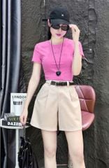 VGU0229 SET ÁO HỒNG FOENI + QUẦN SHORT KEM