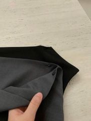 VGU0296-Set áo bệt vai nhúng eo, quần dài Đen