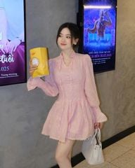 VRA0622 ĐẦM REN HỒNG