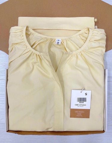 TQ4295-Set áo tay lỡ, quần short Vàng Nhạt