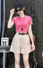 SKY8389 Set áo thun Hồng, quần short + đai