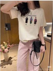 TUN0269 Áo thun in Maiderwang hình 3 cô gái Đỏ