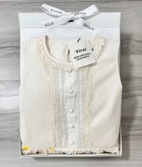 VRA0634-Đầm suông phối ren CC Kem