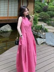 VGU0411-Đầm suông Hồng