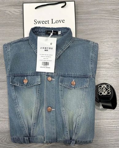 TB8214-Đầm jean CC + nịt