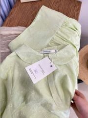 VGU0521 - SET ÁO VIỀN LƯỢN SÓNG + CHÂN VÁY DÀI