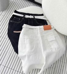 TB8249 QUẦN JEAN NGỐ KÈM NỊT (XANH ĐEN)