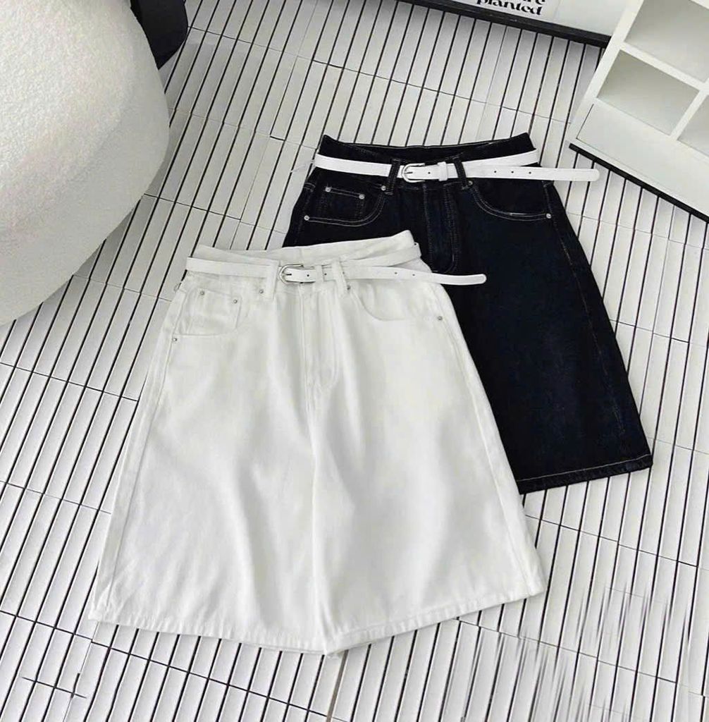 TB8248 QUẦN JEAN NGỐ KÈM NỊT ( TRẮNG KEM )