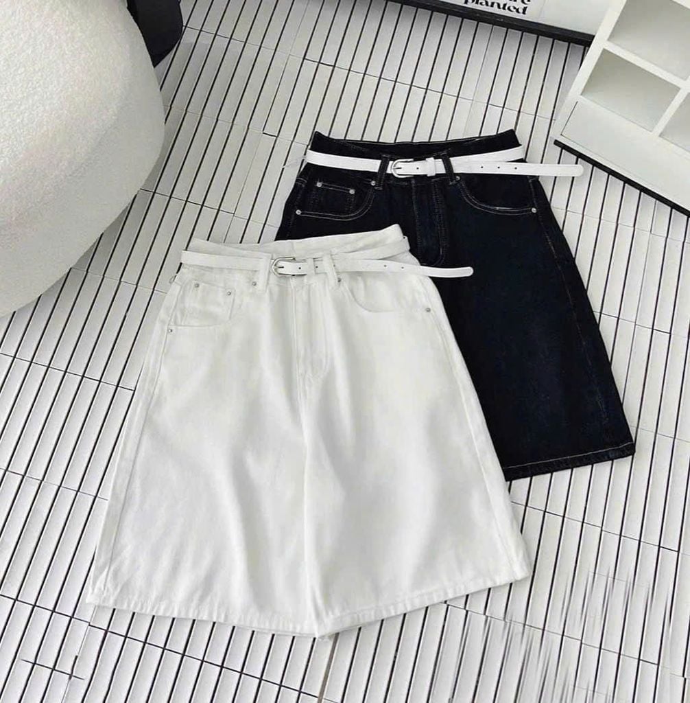 TB8249 QUẦN JEAN NGỐ KÈM NỊT (XANH ĐEN)