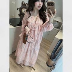 TB8552 SET HOA + CV DÀI ( HỒNG CAM)