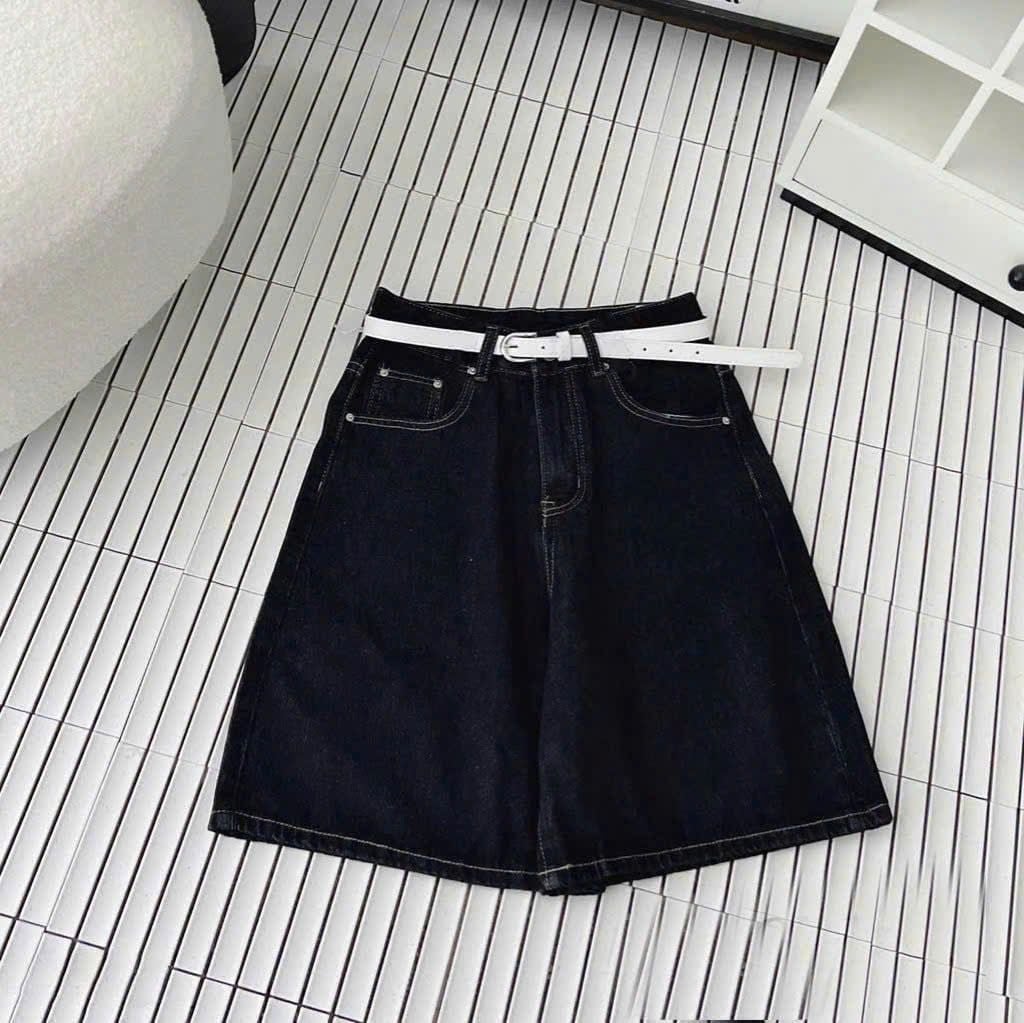 TB8249 QUẦN JEAN NGỐ KÈM NỊT (XANH ĐEN)