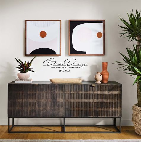  Bộ 2 tranh trừu tượng vuông B2004 