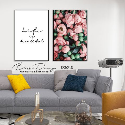  Bộ 2 tranh nụ sen B2012 