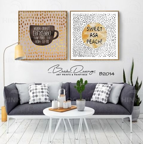  Bộ 2 tranh cafe B2014 