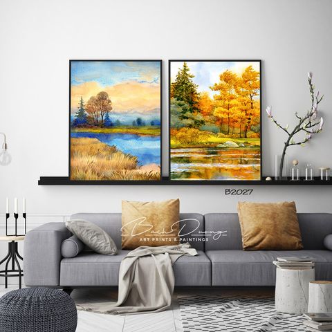  Bộ 2 tranh phong cảnh B2027 