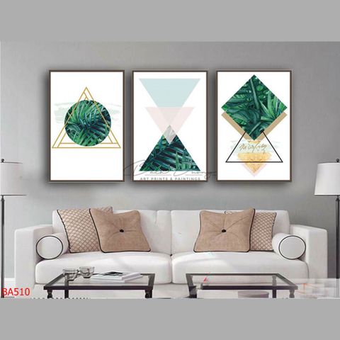  Bộ 3 Tranh dọc về Lá cây BA510 