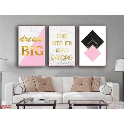  Bộ 3 bức tranh nghệ thuật hiện đại BA522 