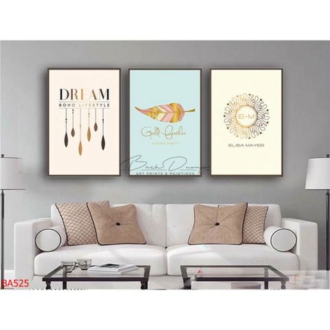  Bộ 3 bức tranh nghệ thuật hiện đại BA525 