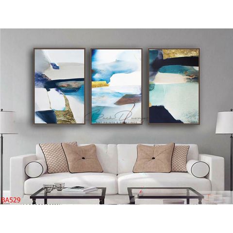  Bộ 3 bức tranh trừu tượng nghệ thuật BA529 