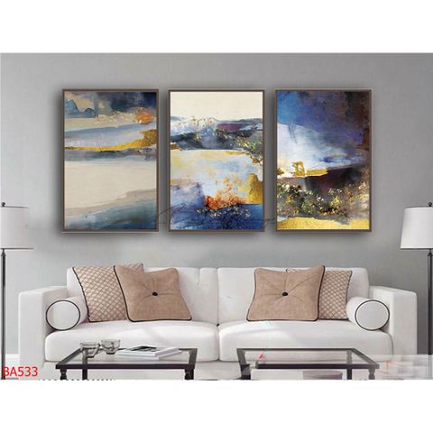  Bộ 3 bức tranh trừu tượng nghệ thuật BA533 