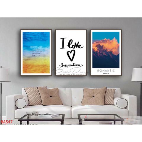 Bộ 3 bức tranh Phong cảnh nghệ thuật BA547 