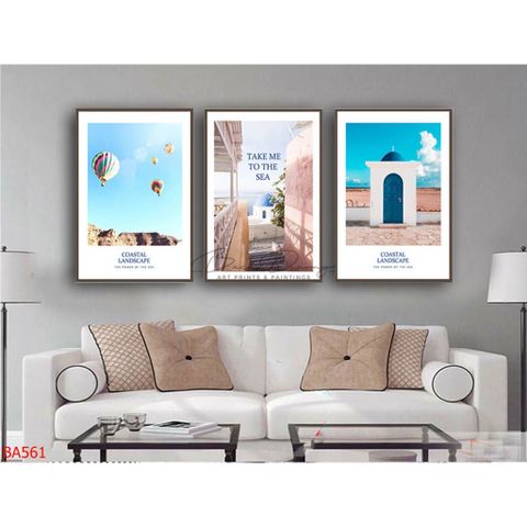  Bộ 3 bức tranh Du lịch biển BA561 