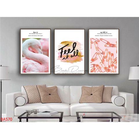  Bộ 3 bức tranh Thiên nga BA570 