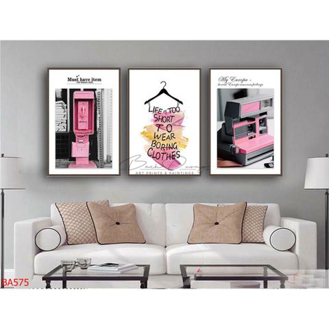  Bộ 3 bức tranh Quote cuộc sống BA575 