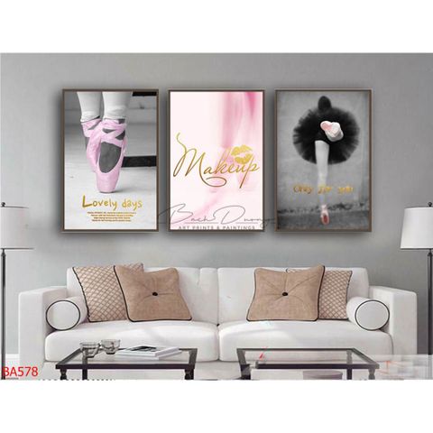  Bộ 3 bức tranh Quote cuộc sống BA578 