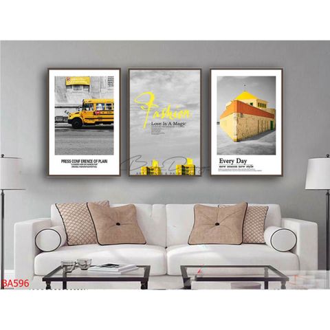  Bộ 3 bức tranh Quote cuộc sống BA596 