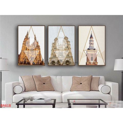  Tranh trang trí bộ 3 tòa nhà BA618 