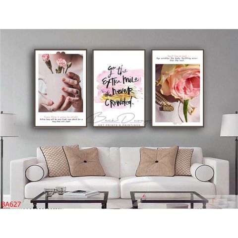  Tranh trang trí bộ 3 quote BA627 