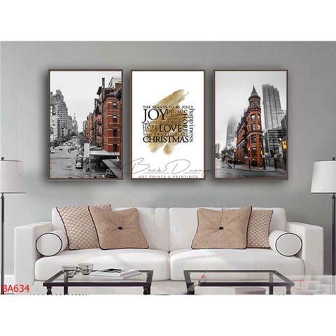  Tranh bộ ba trang trí thành phố BA634 