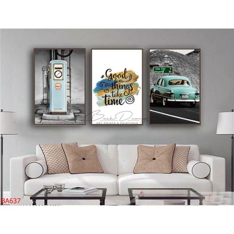  Tranh trang trí bộ ba quote BA637 
