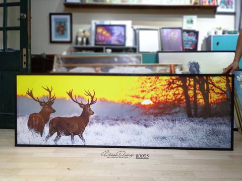  Bức tranh dài hai chú hươu BD005 