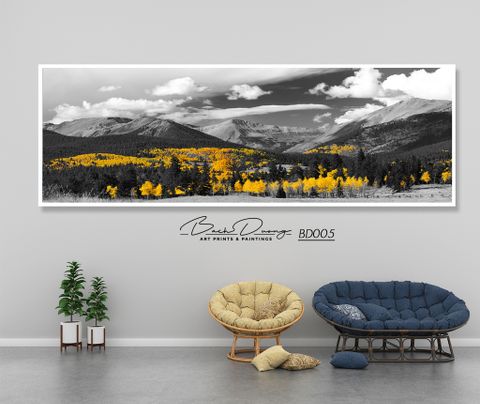  Bức tranh dài phong cảnh núi đồi BD006 