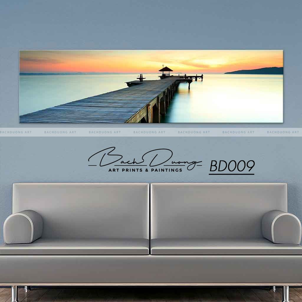 Bức tranh dài phong cảnh cây cầu BD009 – BachDuong Art