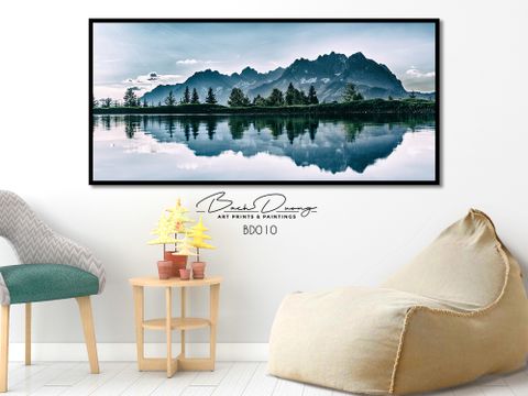  Bức tranh dài phong cảnh núi rừng và biển hồ BD3010 