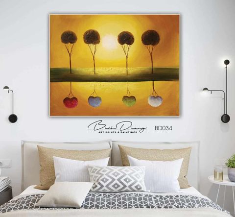  Tranh cánh đồng hoa BD034 
